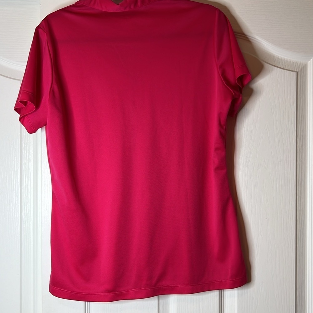 Women's Port Authority Golf - Tennis V-Neck Polo Shirt - Size Large - Pink - Picture 6 of 6